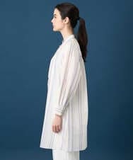 PRBGD40430 CHRISTIAN AUJARD(クリスチャン・オジャール) ドビーストライプロングブラウス ブルー系