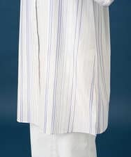 PRBGD40430 CHRISTIAN AUJARD(クリスチャン・オジャール) ドビーストライプロングブラウス ブルー系