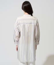 PRBGD40430 CHRISTIAN AUJARD(クリスチャン・オジャール) ドビーストライプロングブラウス ブルー系