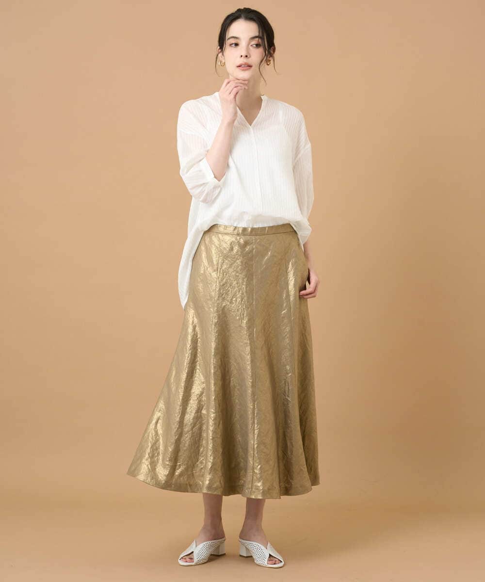 PRBGD51360 CHRISTIAN AUJARD(クリスチャン・オジャール) ドビーサテンストライプシャツ ホワイト