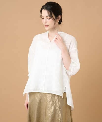 PRBGD51360 CHRISTIAN AUJARD ドビーサテンストライプシャツ