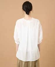 PRBGD51360 CHRISTIAN AUJARD(クリスチャン・オジャール) ドビーサテンストライプシャツ ホワイト