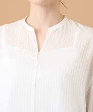 PRBGD51360 CHRISTIAN AUJARD(クリスチャン・オジャール) ドビーサテンストライプシャツ ホワイト