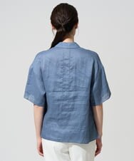 PRBGD52390 CHRISTIAN AUJARD(クリスチャン・オジャール) リネンクロスブラウス ブルー