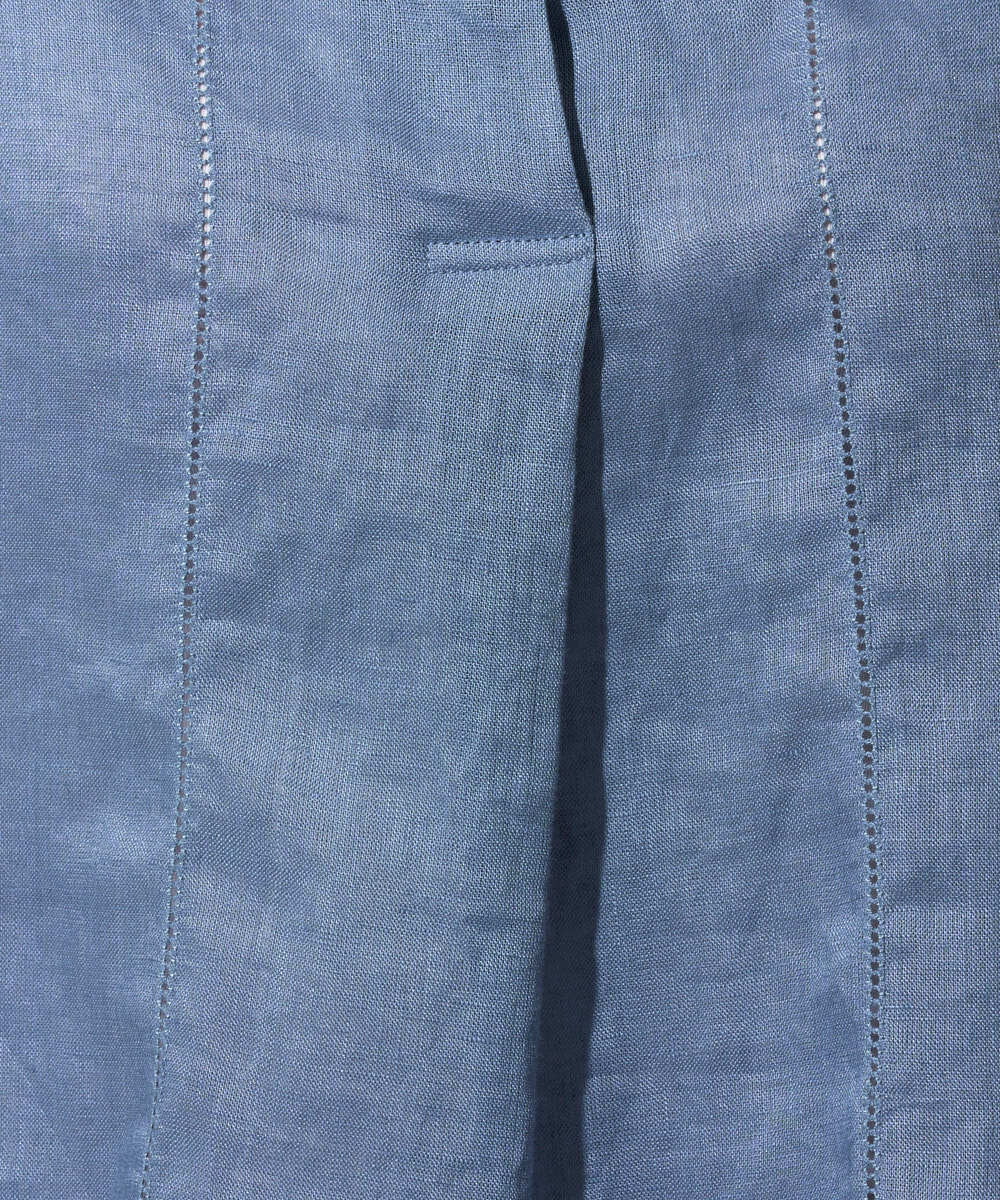 PRBGD52390 CHRISTIAN AUJARD(クリスチャン・オジャール) リネンクロスブラウス ブルー