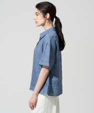 PRBGD52390 CHRISTIAN AUJARD(クリスチャン・オジャール) リネンクロスブラウス ブルー