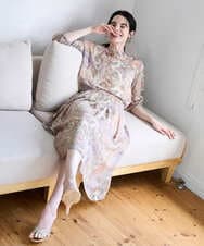 PRBGD53450 CHRISTIAN AUJARD(クリスチャン・オジャール) [セットアップ対応]ゴールドオーナメントサラサブラウス ゴールド系