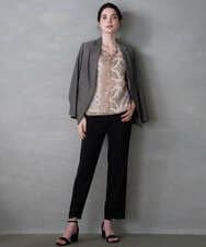 PRBGD53450 CHRISTIAN AUJARD(クリスチャン・オジャール) [セットアップ対応]ゴールドオーナメントサラサブラウス ゴールド系