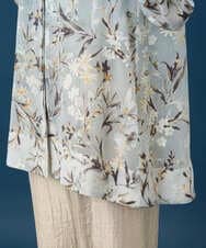 PRBGE02490 CHRISTIAN AUJARD(クリスチャン・オジャール) フラワープリントシアーブラウス グリーン