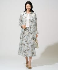 PRBGE02490 CHRISTIAN AUJARD(クリスチャン・オジャール) フラワープリントシアーブラウス グリーン系