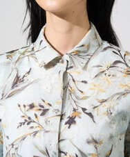 PRBGE02490 CHRISTIAN AUJARD(クリスチャン・オジャール) フラワープリントシアーブラウス グリーン系