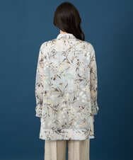 PRBGE02490 CHRISTIAN AUJARD(クリスチャン・オジャール) フラワープリントシアーブラウス グリーン