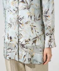 PRBGE02490 CHRISTIAN AUJARD(クリスチャン・オジャール) フラワープリントシアーブラウス グリーン系