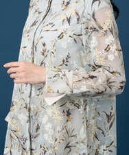 PRBGE02490 CHRISTIAN AUJARD(クリスチャン・オジャール) フラワープリントシアーブラウス グリーン