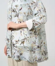 PRBGE02490 CHRISTIAN AUJARD(クリスチャン・オジャール) フラワープリントシアーブラウス グリーン系