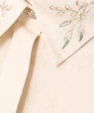 PRBGE04390 CHRISTIAN AUJARD(クリスチャン・オジャール) ウォッシャブルシルク刺繍ブラウス アイボリー