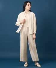 PRBGE04390 CHRISTIAN AUJARD(クリスチャン・オジャール) ウォッシャブルシルク刺繍ブラウス アイボリー