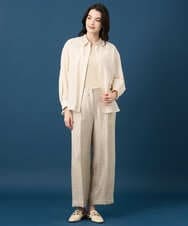 PRBGE04390 CHRISTIAN AUJARD(クリスチャン・オジャール) ウォッシャブルシルク刺繍ブラウス アイボリー