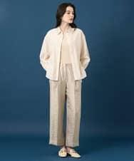 PRBGE04390 CHRISTIAN AUJARD(クリスチャン・オジャール) ウォッシャブルシルク刺繍ブラウス アイボリー