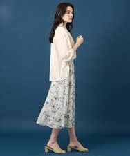 PRBGE04390 CHRISTIAN AUJARD(クリスチャン・オジャール) ウォッシャブルシルク刺繍ブラウス アイボリー