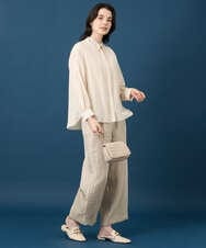 PRBGE04390 CHRISTIAN AUJARD(クリスチャン・オジャール) ウォッシャブルシルク刺繍ブラウス アイボリー