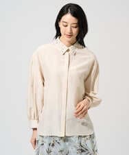 PRBGE04390 CHRISTIAN AUJARD(クリスチャン・オジャール) ウォッシャブルシルク刺繍ブラウス アイボリー