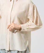 PRBGE04390 CHRISTIAN AUJARD(クリスチャン・オジャール) ウォッシャブルシルク刺繍ブラウス アイボリー