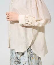 PRBGE04390 CHRISTIAN AUJARD(クリスチャン・オジャール) ウォッシャブルシルク刺繍ブラウス アイボリー