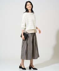 PRBGE04390 CHRISTIAN AUJARD(クリスチャン・オジャール) ウォッシャブルシルク刺繍ブラウス アイボリー