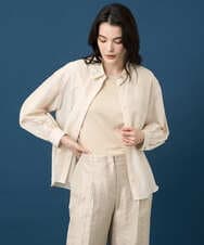 PRBGE04390 CHRISTIAN AUJARD(クリスチャン・オジャール) ウォッシャブルシルク刺繍ブラウス アイボリー