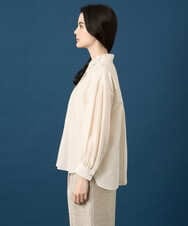 PRBGE04390 CHRISTIAN AUJARD(クリスチャン・オジャール) ウォッシャブルシルク刺繍ブラウス アイボリー