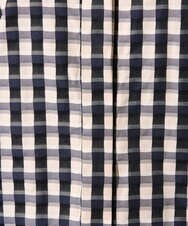 PRBGE09490 CHRISTIAN AUJARD(クリスチャン・オジャール) [セットアップ対応]シャンブレーチェックブラウス オレンジ×ネイビー系