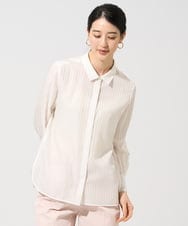 PRBGE15360 CHRISTIAN AUJARD(クリスチャン・オジャール) 袖レースストライプブラウス アイボリー