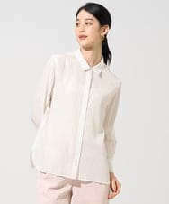 PRBGE15360 CHRISTIAN AUJARD(クリスチャン・オジャール) 袖レースストライプブラウス アイボリー