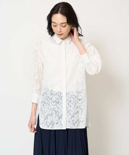 PRBHA02540 CHRISTIAN AUJARD レーシーオパールブラウス