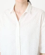 PRBHW17390 CHRISTIAN AUJARD(クリスチャン・オジャール) アイレット刺繍ブラウス ホワイト