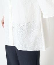 PRBHW17390 CHRISTIAN AUJARD(クリスチャン・オジャール) アイレット刺繍ブラウス ホワイト