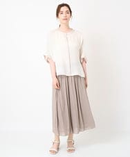PRBHW34390 CHRISTIAN AUJARD(クリスチャン・オジャール) [ドライタッチ･接触冷感･冷房対策]シアーポンチョ オフホワイト