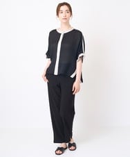 PRBHW34390 CHRISTIAN AUJARD(クリスチャン・オジャール) [ドライタッチ･接触冷感･冷房対策]シアーポンチョ ブラック
