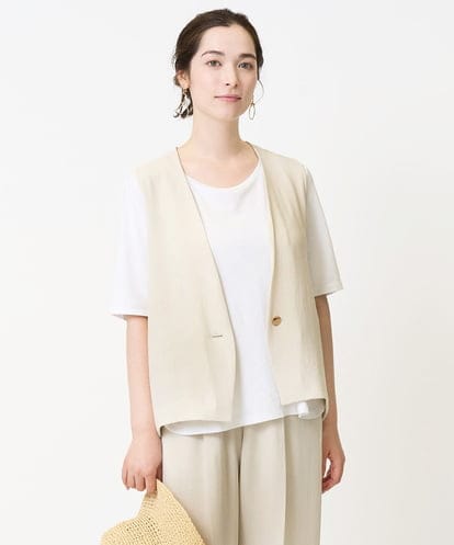 PRBJB05330 CHRISTIAN AUJARD [セットアップ対応]Vネックジレ