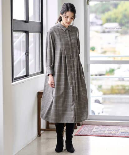 PREAD31720 CHRISTIAN AUJARD グレンチェックワンピース