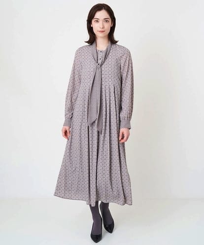 PREAW33730 CHRISTIAN AUJARD パターンロゴプリントワンピース