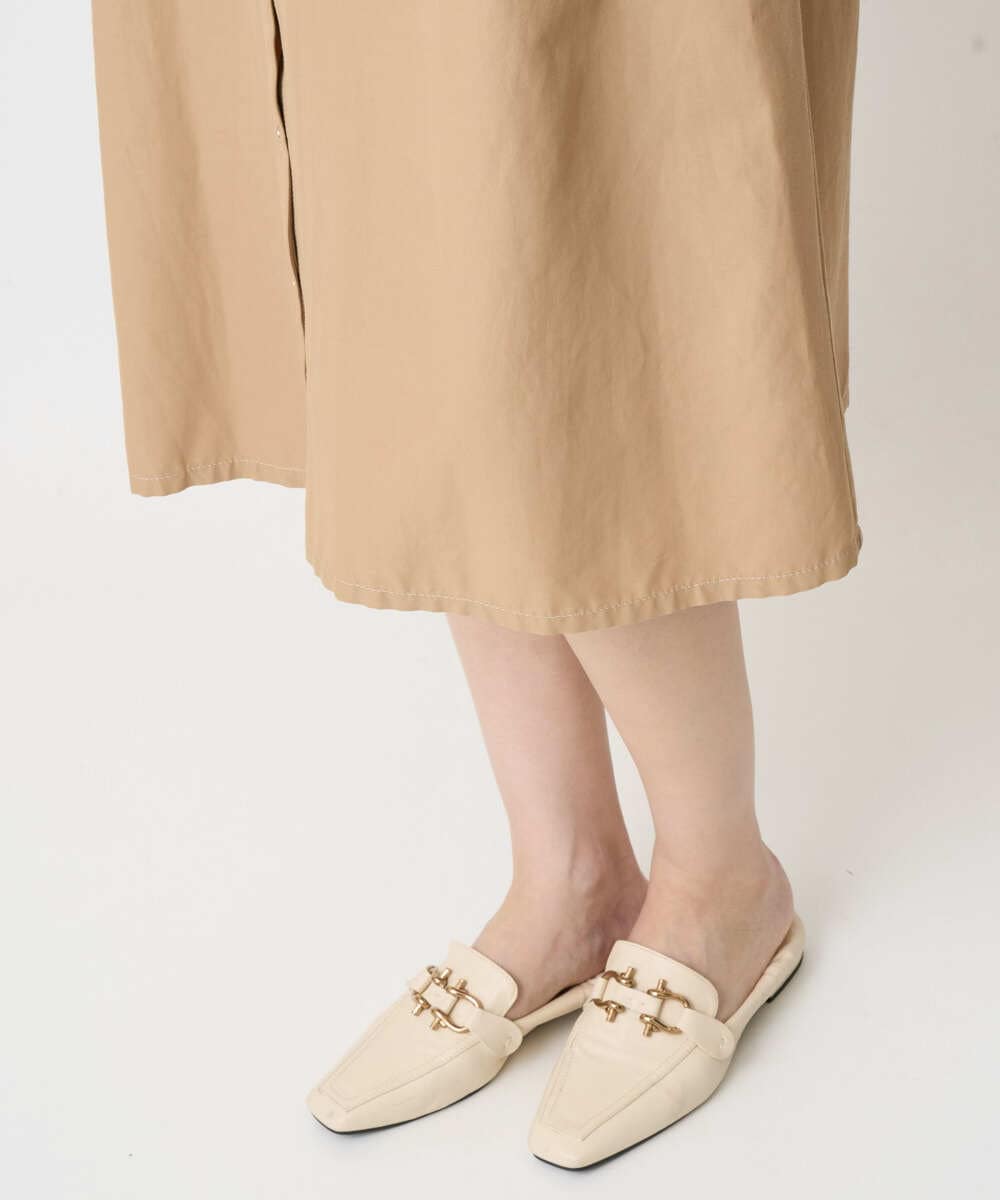 PREGA45500 CHRISTIAN AUJARD(クリスチャン・オジャール) タックデザインワンピース ライトブラウンB