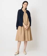 PREGA45500 CHRISTIAN AUJARD(クリスチャン・オジャール) タックデザインワンピース ライトブラウンB