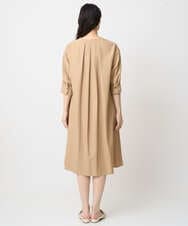 PREGA45500 CHRISTIAN AUJARD(クリスチャン・オジャール) タックデザインワンピース ライトブラウンB