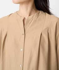 PREGA45500 CHRISTIAN AUJARD(クリスチャン・オジャール) タックデザインワンピース ライトブラウンB