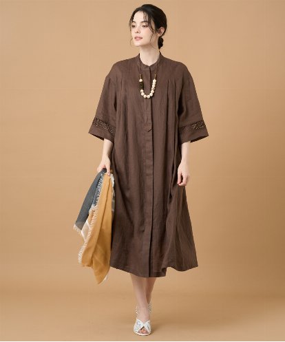 PREGD52590 CHRISTIAN AUJARD リネンクロスワンピース