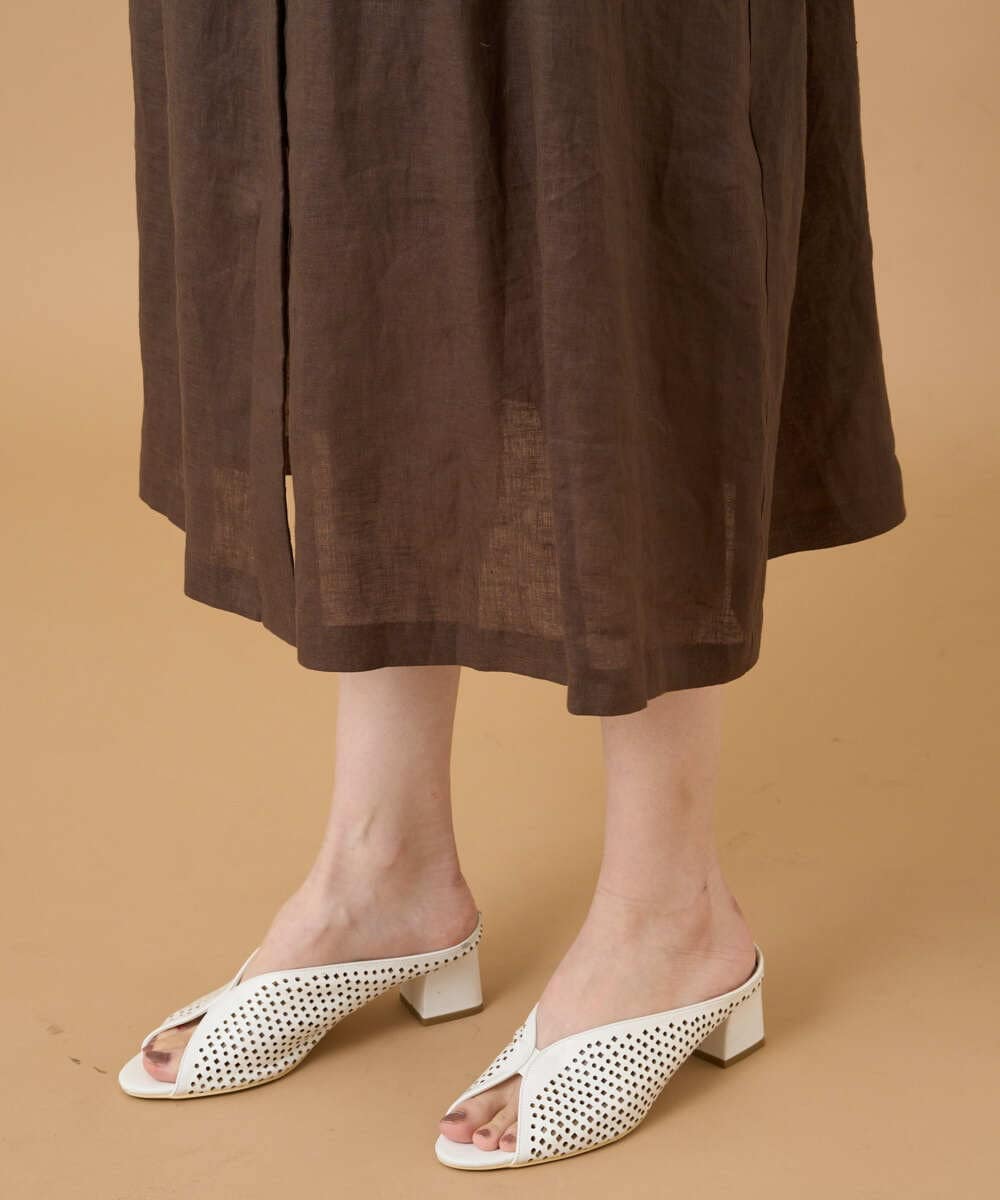 PREGD52590 CHRISTIAN AUJARD(クリスチャン・オジャール) リネンクロスワンピース ブラウン