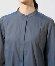 PREGE05620 CHRISTIAN AUJARD(クリスチャン・オジャール) バンドカラーシャツワンピース ブルー