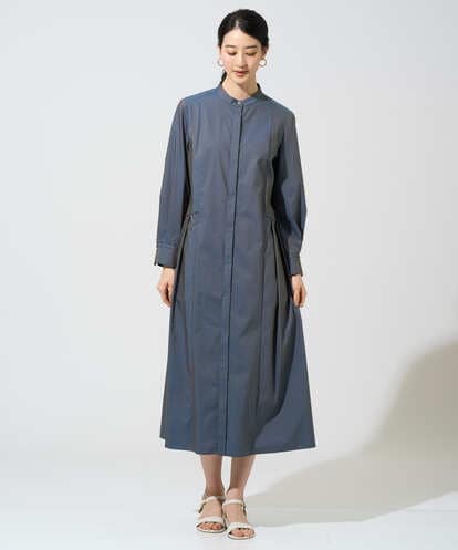 PREGE05620 CHRISTIAN AUJARD バンドカラーシャツワンピース